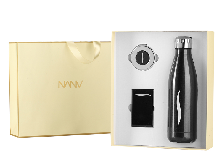 NANV  車載保溫杯+名片盒+鏡子套裝